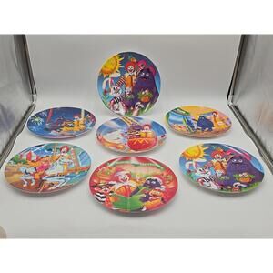 Lot of 7 Vtg Melamine McDonald’s Promotional Plastic Plates 1993, 1995 & 1996